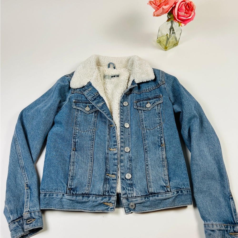 Topshop White Sherpa Jacket